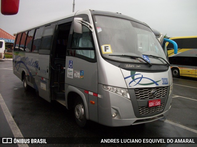 Valetur Transportes Locação e Turismo 3020 na cidade de Aparecida, São Paulo, Brasil, por ANDRES LUCIANO ESQUIVEL DO AMARAL. Número da foto: #11685713.
