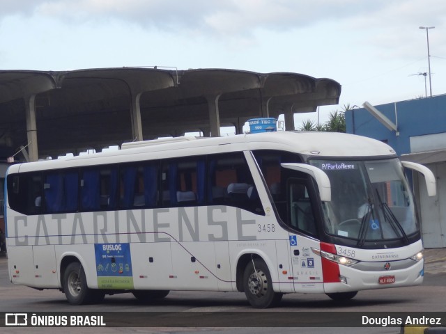 Auto Viação Catarinense 3458 na cidade de Porto Alegre, Rio Grande do Sul, Brasil, por Douglas Andrez. ID da foto: 11686878.