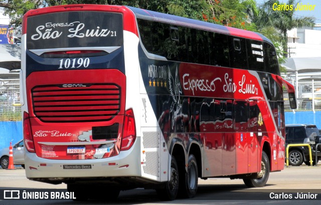 Expresso São Luiz 10190 na cidade de Goiânia, Goiás, Brasil, por Carlos Júnior. Número da foto: #11686068.