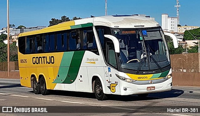 Empresa Gontijo de Transportes 18505 na cidade de Betim, Minas Gerais, Brasil, por Hariel BR-381. ID da foto: 11687202.