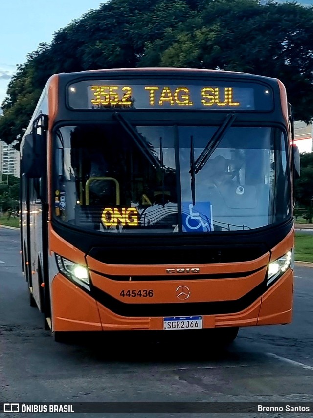 Auto Viação Marechal Brasília 445436 na cidade de Taguatinga, Distrito Federal, Brasil, por Brenno Santos. Número da foto: #10832897.