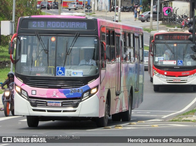 Itajaí Transportes Coletivos 2043 na cidade de Campinas, São Paulo, Brasil, por Henrique Alves de Paula Silva. ID da foto: 10833000.