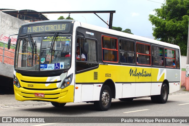 Viação Nilopolitana 05520 na cidade de Nilópolis, Rio de Janeiro, Brasil, por Paulo Henrique Pereira Borges. Número da foto: #10833332.