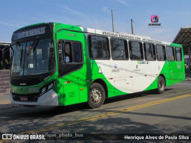 VB Transportes e Turismo 3258 na cidade de Campinas, São Paulo, Brasil, por Henrique Alves de Paula Silva. Número da foto: #10833114.