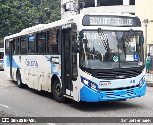 Viação Cascatinha 5020 na cidade de Petrópolis, Rio de Janeiro, Brasil, por Samuel Fernando. ID da foto: 10831718.