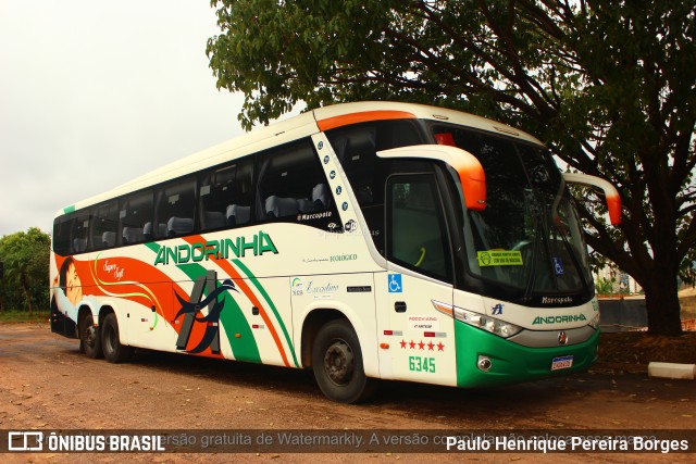 Empresa de Transportes Andorinha 6345 na cidade de Rondonópolis, Mato Grosso, Brasil, por Paulo Henrique Pereira Borges. ID da foto: 10833441.