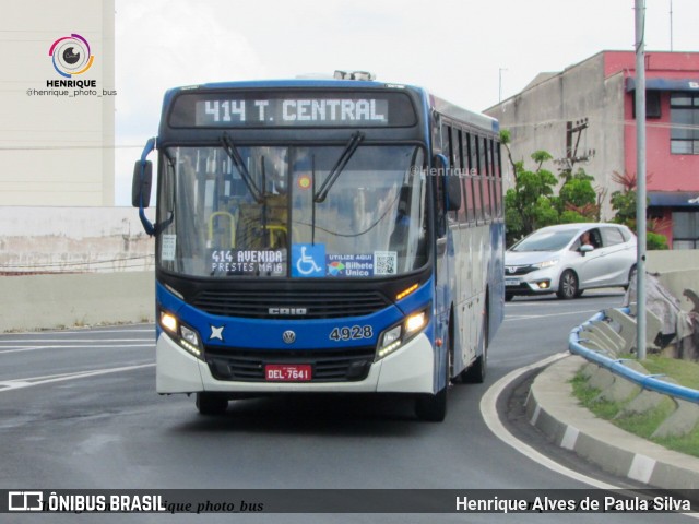 Onicamp Transporte Coletivo 4928 na cidade de Campinas, São Paulo, Brasil, por Henrique Alves de Paula Silva. ID da foto: 10833072.