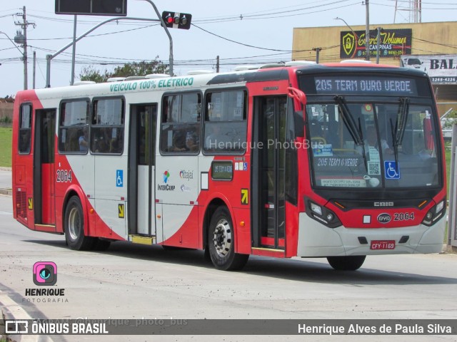 Itajaí Transportes Coletivos 2064 na cidade de Campinas, São Paulo, Brasil, por Henrique Alves de Paula Silva. ID da foto: 10833069.