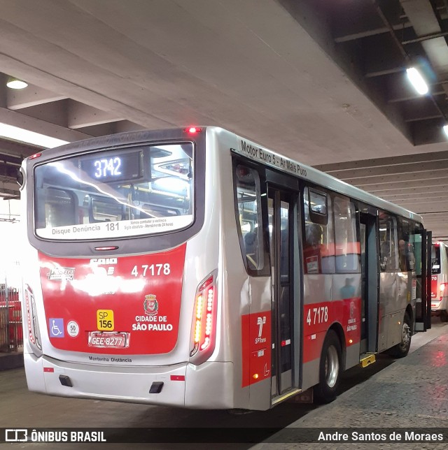 Pêssego Transportes 4 7178 na cidade de São Paulo, São Paulo, Brasil, por Andre Santos de Moraes. ID da foto: 10859750.