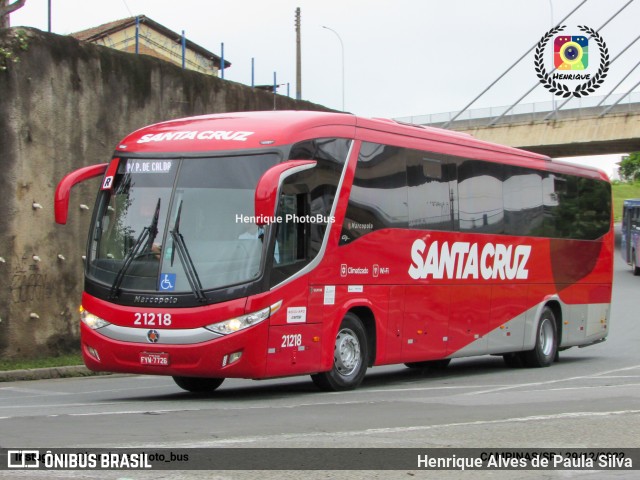 Viação Santa Cruz 21218 na cidade de Campinas, São Paulo, Brasil, por Henrique Alves de Paula Silva. ID da foto: 10858766.