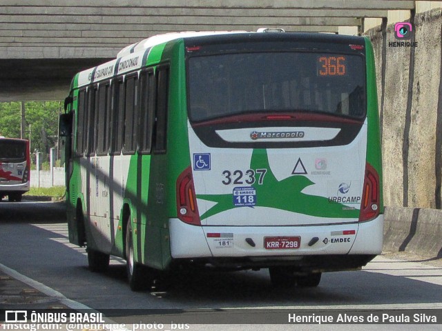 VB Transportes e Turismo 3237 na cidade de Campinas, São Paulo, Brasil, por Henrique Alves de Paula Silva. Número da foto: #10858918.