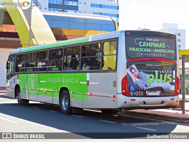 Viação Garcia 81025 na cidade de Maringá, Paraná, Brasil, por Guilherme Estevan. ID da foto: 10858340.