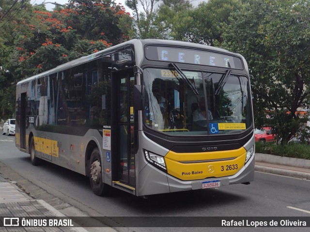 Viação Metrópole Paulista - Zona Leste 3 2633 na cidade de São Paulo, São Paulo, Brasil, por Rafael Lopes de Oliveira. Número da foto: #10859578.