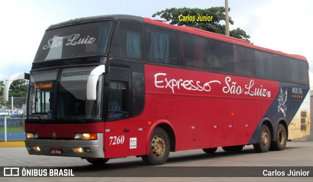 Expresso São Luiz 7260 na cidade de Goiânia, Goiás, Brasil, por Carlos Júnior. Número da foto: #10858221.