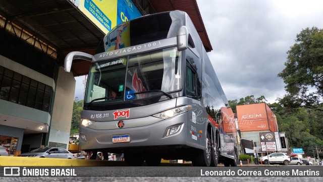 Auto Viação 1001 RJ 108.311 na cidade de Nova Friburgo, Rio de Janeiro, Brasil, por Leonardo Correa Gomes Martins. ID da foto: 10862996.