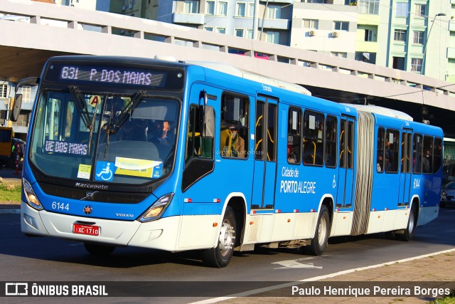 Auto Viação Navegantes 6144 na cidade de Porto Alegre, Rio Grande do Sul, Brasil, por Paulo Henrique Pereira Borges. ID da foto: 10862499.