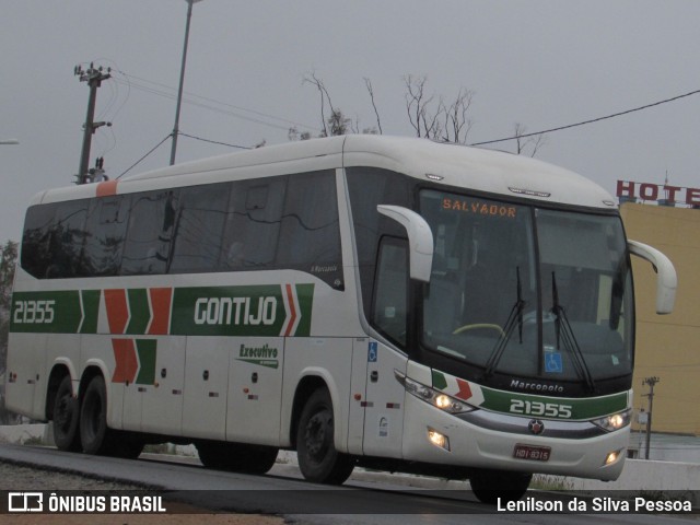 Empresa Gontijo de Transportes 21355 na cidade de Caruaru, Pernambuco, Brasil, por Lenilson da Silva Pessoa. ID da foto: 10861585.