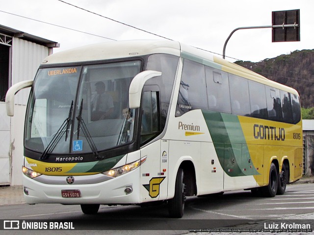 Empresa Gontijo de Transportes 18015 na cidade de Juiz de Fora, Minas Gerais, Brasil, por Luiz Krolman. Número da foto: #10862739.
