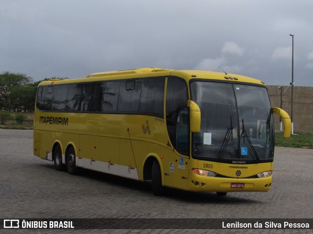 Viação Itapemirim 5805 na cidade de Caruaru, Pernambuco, Brasil, por Lenilson da Silva Pessoa. Número da foto: #10861380.