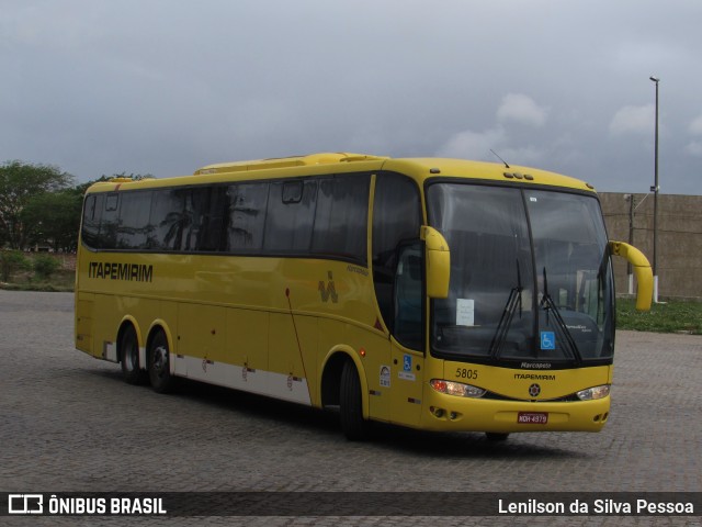 Viação Itapemirim 5805 na cidade de Caruaru, Pernambuco, Brasil, por Lenilson da Silva Pessoa. ID da foto: 10861380.