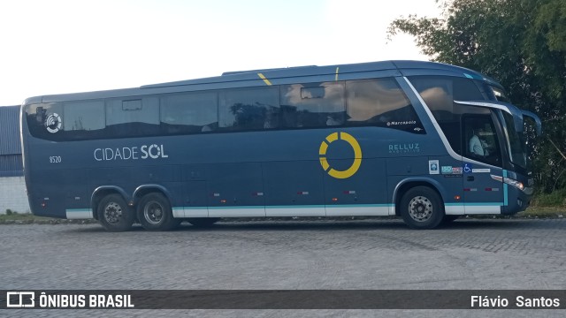 Viação Cidade Sol 8520 na cidade de Cruz das Almas, Bahia, Brasil, por Flávio  Santos. Número da foto: #10860460.