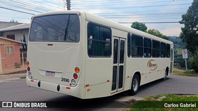 Viação Giratur 2590 na cidade de Caxias do Sul, Rio Grande do Sul, Brasil, por Carlos Gabriel. ID da foto: 10864850.