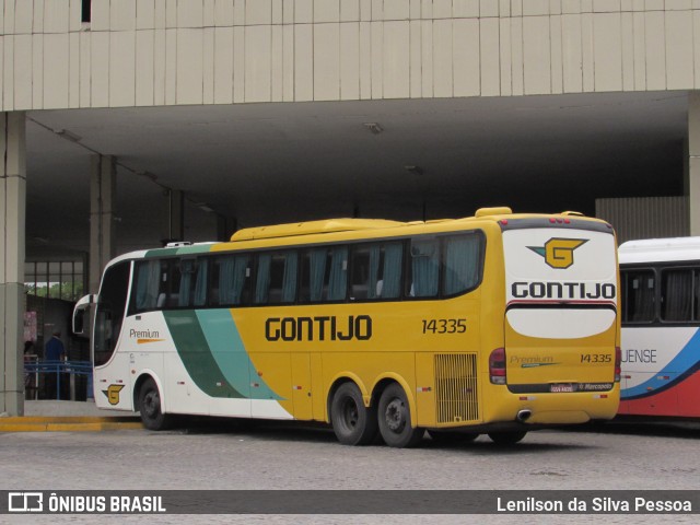 Empresa Gontijo de Transportes 14335 na cidade de Caruaru, Pernambuco, Brasil, por Lenilson da Silva Pessoa. ID da foto: 10863348.