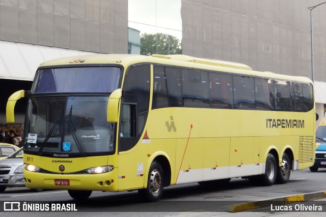 Viação Itapemirim 8911 na cidade de Rio de Janeiro, Rio de Janeiro, Brasil, por Lucas Oliveira. Número da foto: #10864744.