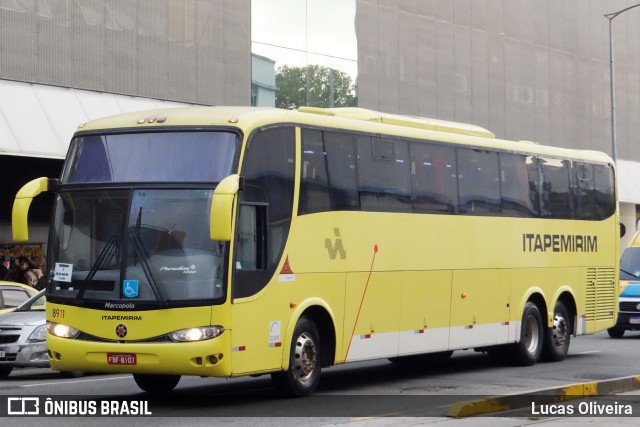 Viação Itapemirim 8911 na cidade de Rio de Janeiro, Rio de Janeiro, Brasil, por Lucas Oliveira. ID da foto: 10864744.