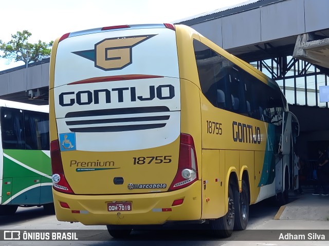 Empresa Gontijo de Transportes 18755 na cidade de Camaçari, Bahia, Brasil, por Adham Silva. ID da foto: 10863364.