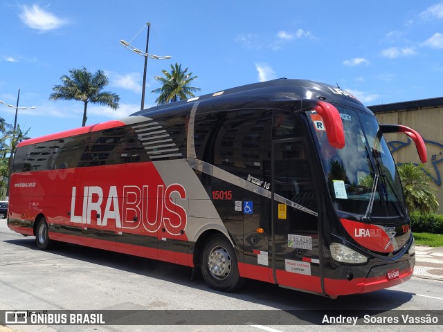 Lirabus 15015 na cidade de Santos, São Paulo, Brasil, por Andrey  Soares Vassão. Número da foto: #10864943.