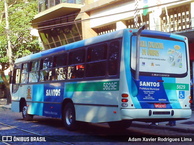 Viação Piracicabana Santos 5629E na cidade de Santos, São Paulo, Brasil, por Adam Xavier Rodrigues Lima. Número da foto: #10863515.