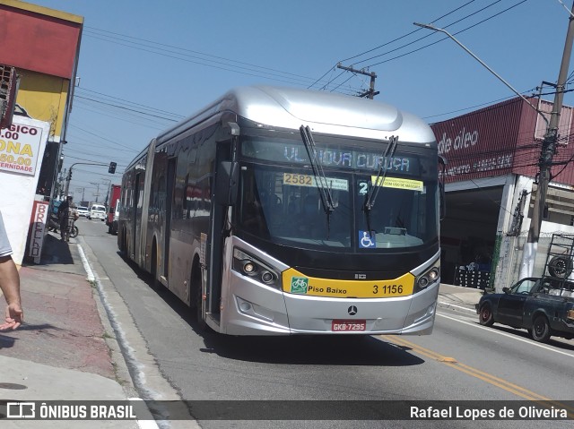 Viação Metrópole Paulista - Zona Leste 3 1156 na cidade de São Paulo, São Paulo, Brasil, por Rafael Lopes de Oliveira. Número da foto: #10867683.