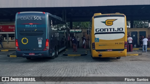 Empresa Gontijo de Transportes 14310 na cidade de Cruz das Almas, Bahia, Brasil, por Flávio  Santos. Número da foto: #10865484.