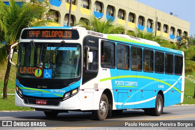 Viação Ponte Coberta RJ 190.005 na cidade de Seropédica, Rio de Janeiro, Brasil, por Paulo Henrique Pereira Borges. Número da foto: #10870740.