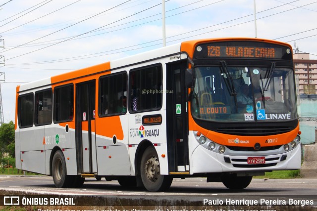 Linave Transportes A03017 na cidade de Nova Iguaçu, Rio de Janeiro, Brasil, por Paulo Henrique Pereira Borges. Número da foto: #10870721.