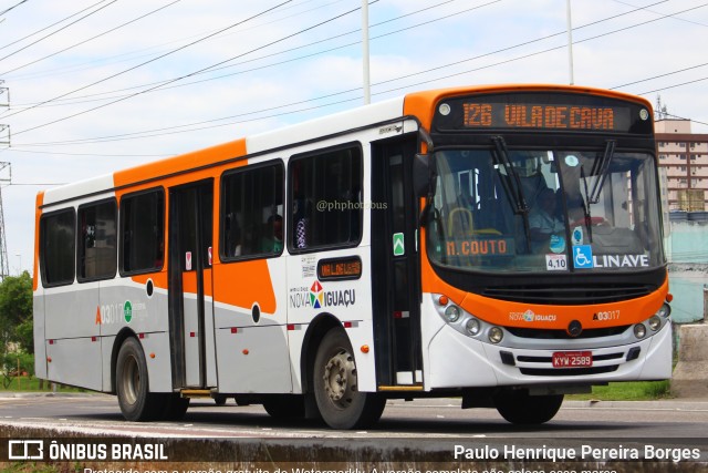 Linave Transportes A03017 na cidade de Nova Iguaçu, Rio de Janeiro, Brasil, por Paulo Henrique Pereira Borges. ID da foto: 10870721.