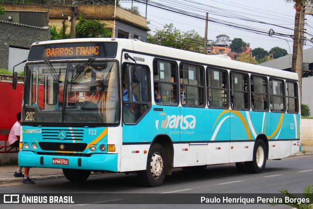 TRANSA - Transa Transporte Coletivo 722 na cidade de Três Rios, Rio de Janeiro, Brasil, por Paulo Henrique Pereira Borges. Número da foto: #10870482.