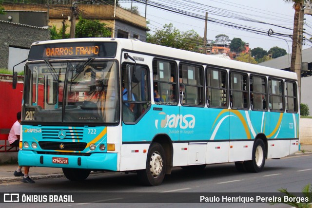 TRANSA - Transa Transporte Coletivo 722 na cidade de Três Rios, Rio de Janeiro, Brasil, por Paulo Henrique Pereira Borges. ID da foto: 10870482.