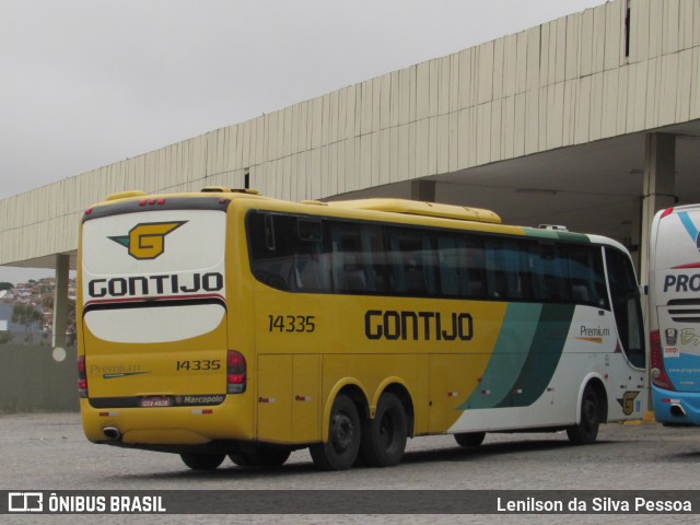 Empresa Gontijo de Transportes 14335 na cidade de Caruaru, Pernambuco, Brasil, por Lenilson da Silva Pessoa. ID da foto: 10870530.