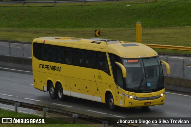 Viação Itapemirim 60015 na cidade de Lavrinhas, São Paulo, Brasil, por Jhonatan Diego da Silva Trevisan. Número da foto: #10869558.