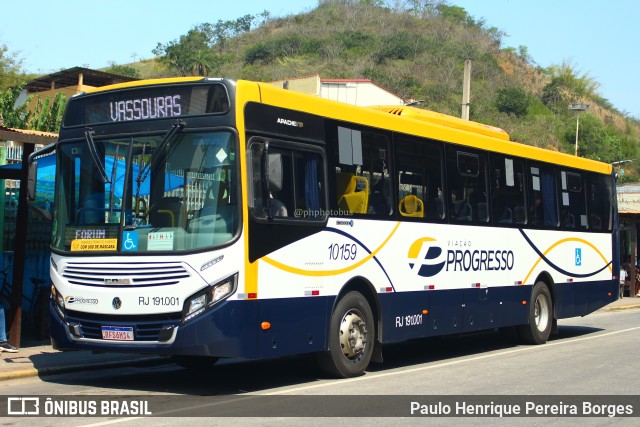 Viação Progresso 10159 na cidade de Paracambi, Rio de Janeiro, Brasil, por Paulo Henrique Pereira Borges. ID da foto: 10870419.