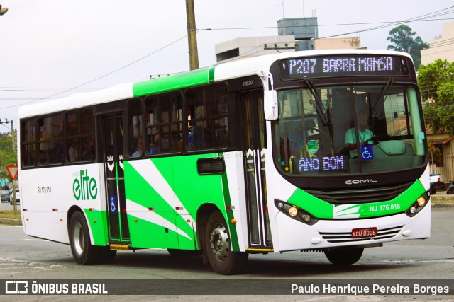 Viação Elite RJ 176.018 na cidade de Volta Redonda, Rio de Janeiro, Brasil, por Paulo Henrique Pereira Borges. Número da foto: #10870659.