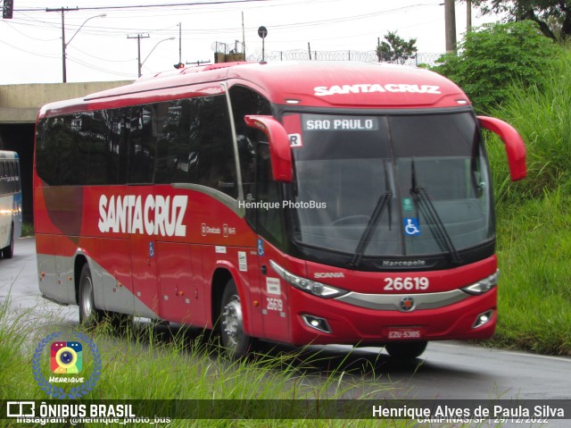 Viação Santa Cruz 26619 na cidade de Campinas, São Paulo, Brasil, por Henrique Alves de Paula Silva. ID da foto: 10871771.