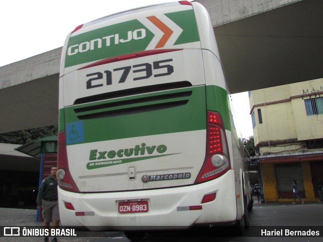 Empresa Gontijo de Transportes 21735 na cidade de Belo Horizonte, Minas Gerais, Brasil, por Hariel Bernades. ID da foto: 10873399.