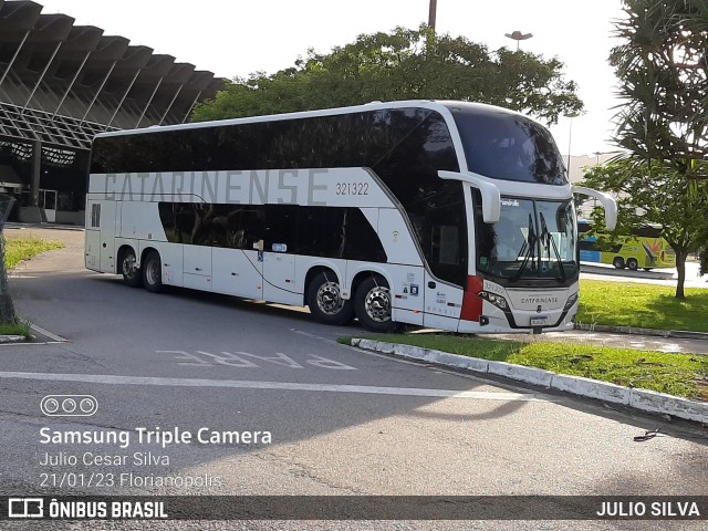 Auto Viação Catarinense 321322 na cidade de Florianópolis, Santa Catarina, Brasil, por JULIO SILVA. ID da foto: 10875692.