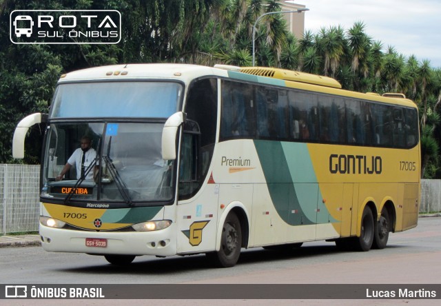 Empresa Gontijo de Transportes 17005 na cidade de Curitiba, Paraná, Brasil, por Lucas Martins. ID da foto: 10873505.