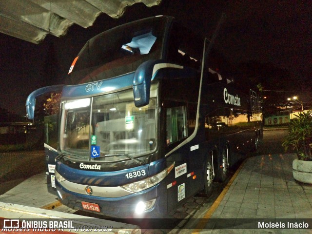 Viação Cometa 18303 na cidade de Cubatão, São Paulo, Brasil, por Moiséis Inácio. ID da foto: 10875060.