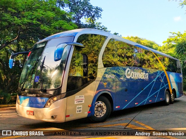 Viação Cometa 15105 na cidade de São Paulo, São Paulo, Brasil, por Andrey  Soares Vassão. ID da foto: 10875825.