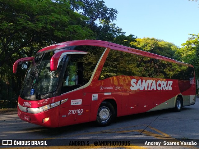 Viação Santa Cruz 210160 na cidade de São Paulo, São Paulo, Brasil, por Andrey  Soares Vassão. ID da foto: 10875006.